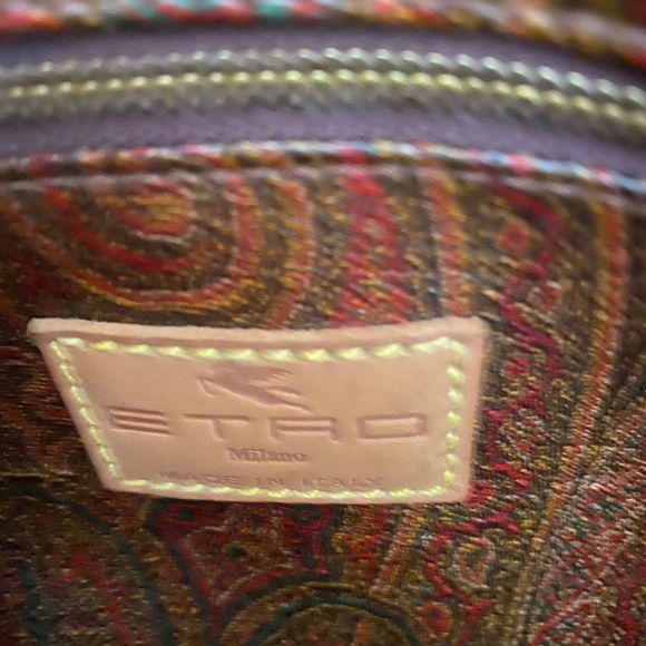 Etro Milano VINTAGE Made in Italy paisley purse EUC w/luggage tag, key & lock - Picture 16 of 16